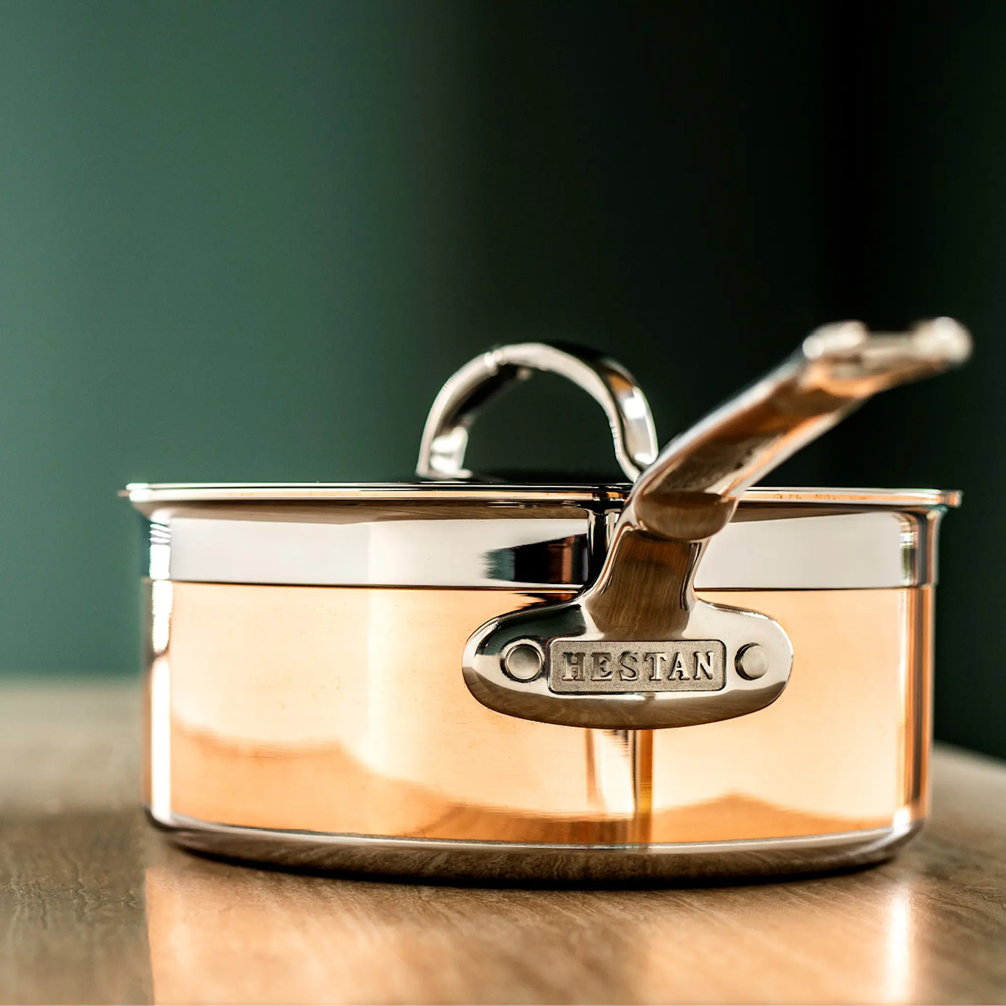 Hestan Copperbond Kastrull med lock 1,4 L Koppar