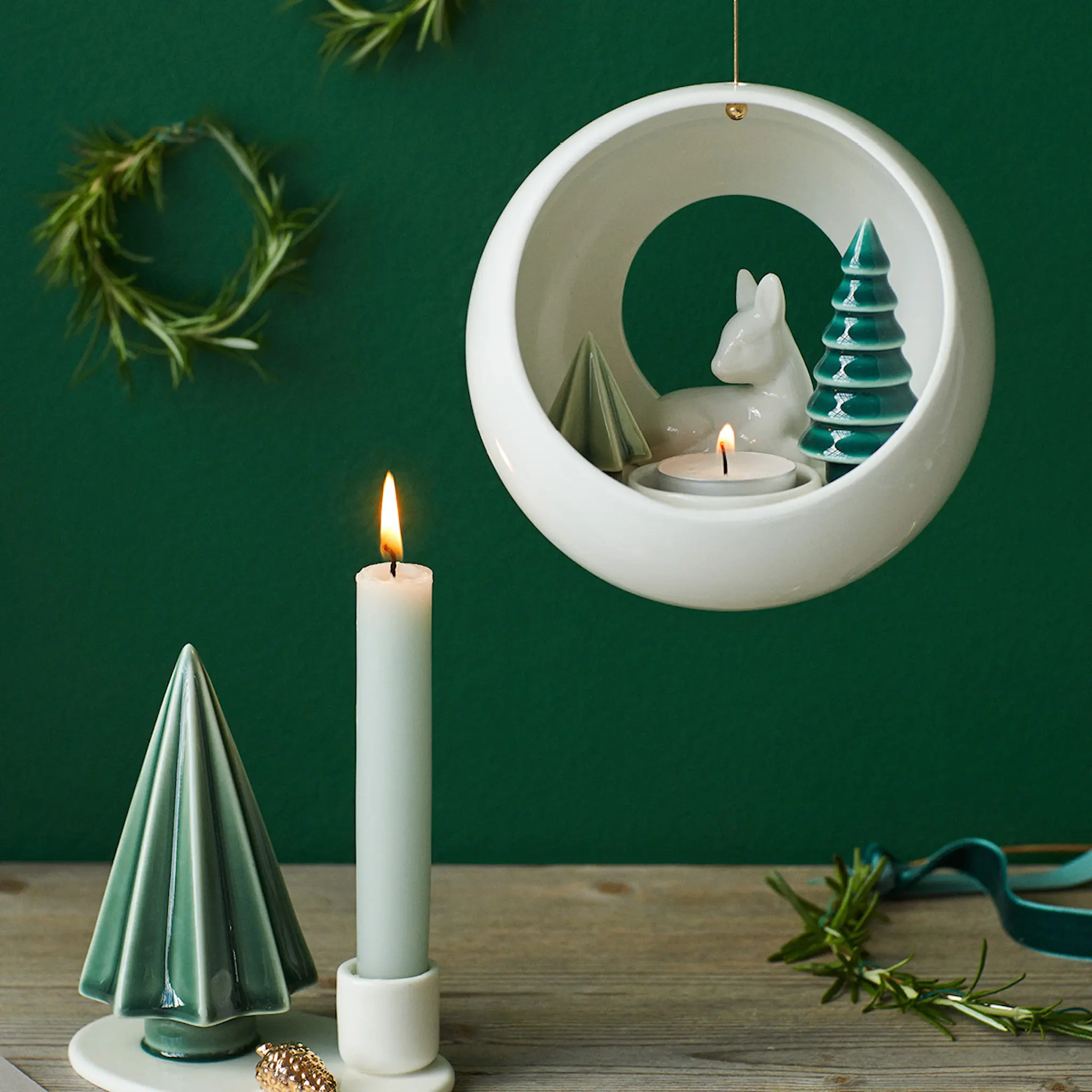 Dottir Winter Stories Riippuva kynttilälyhty Hirven vasikka