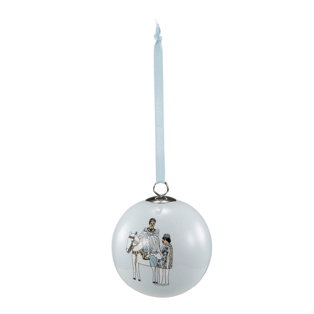 Modern House Anette Moi julekule 8 cm Askepott turkis blå