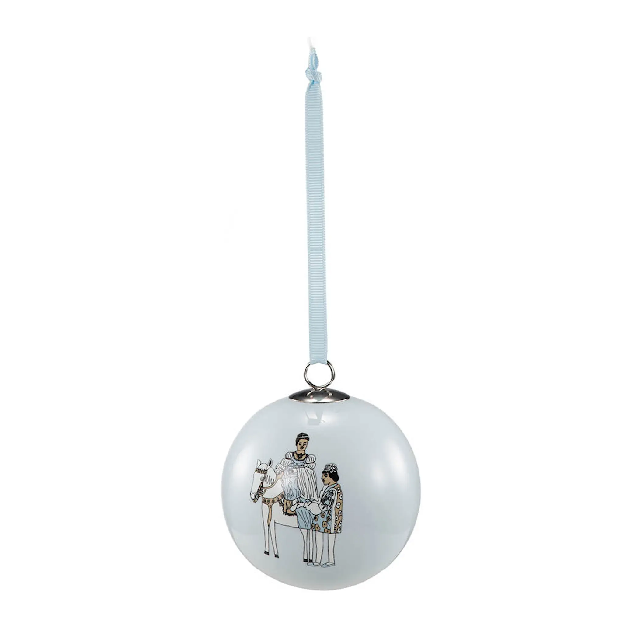 Modern House Anette Moi julekule 8 cm Askepott turkis blå