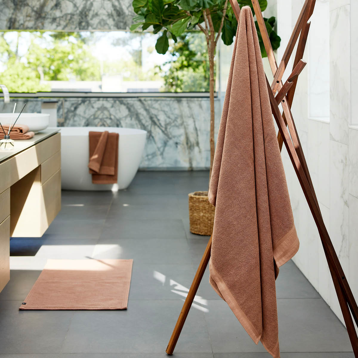 Himla Lina handduk bomull/linne 100x150 cm grounded