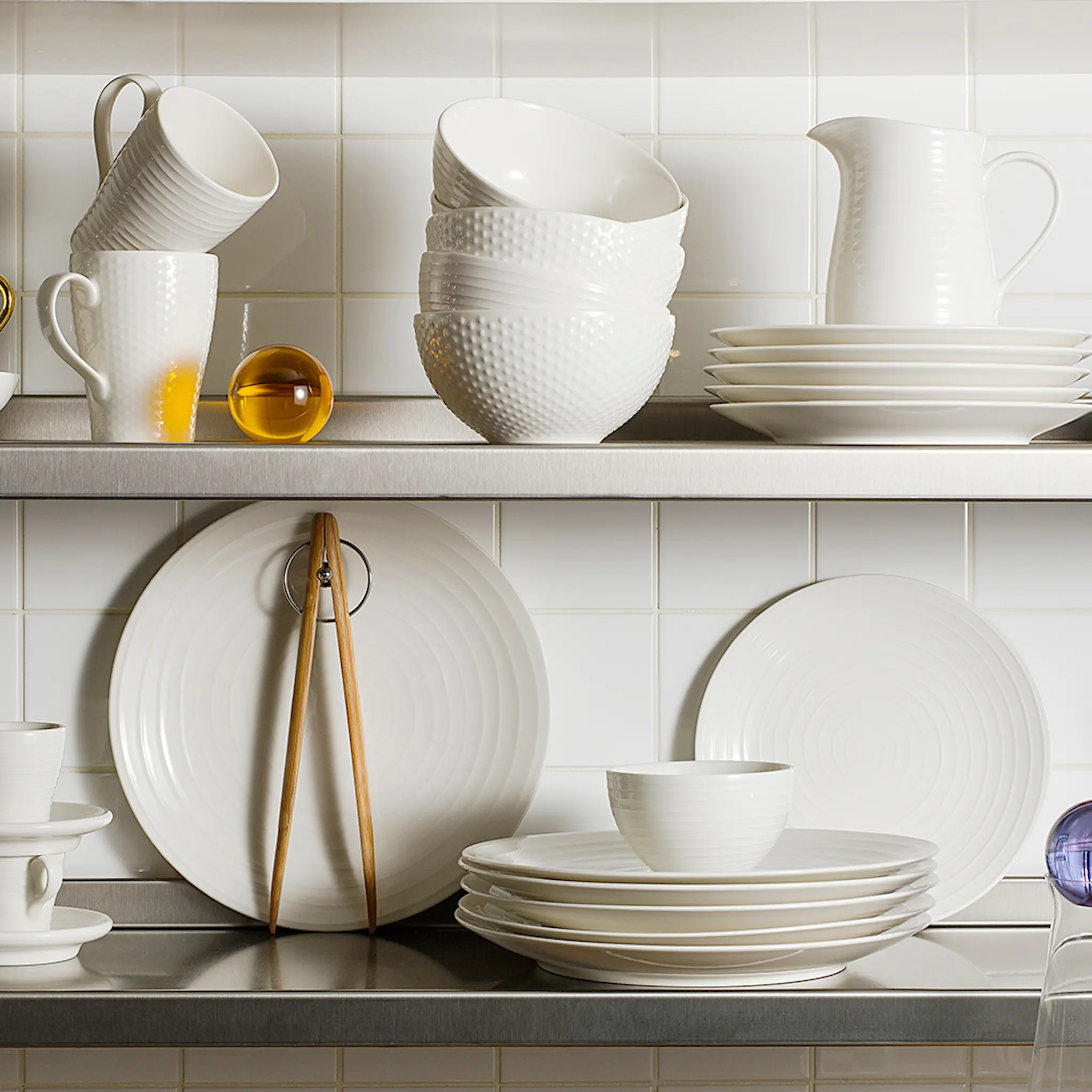 Design House Stockholm Blond Soppskål 60 cl Stripe Vit