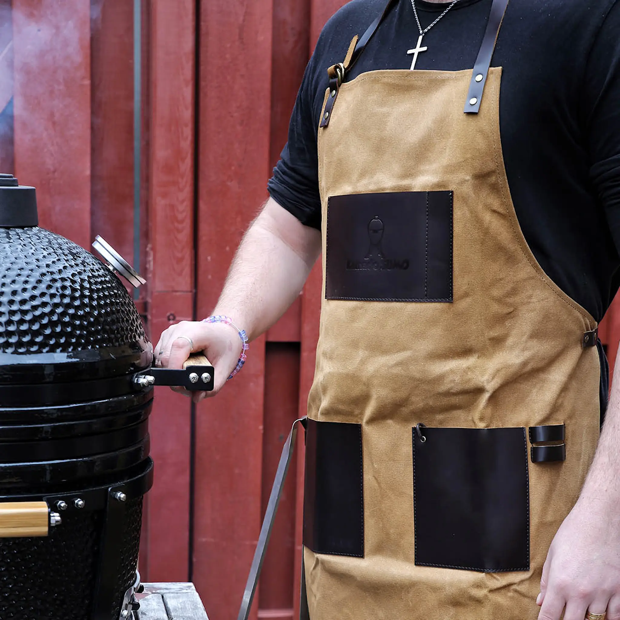 Kamado SUMO Förkläde Vaxad Bomull Brun