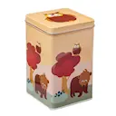 Skog plåtburk hög 10x10x16 cm gul