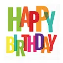 Servett 33x33 cm 20-pack Birthday Letters