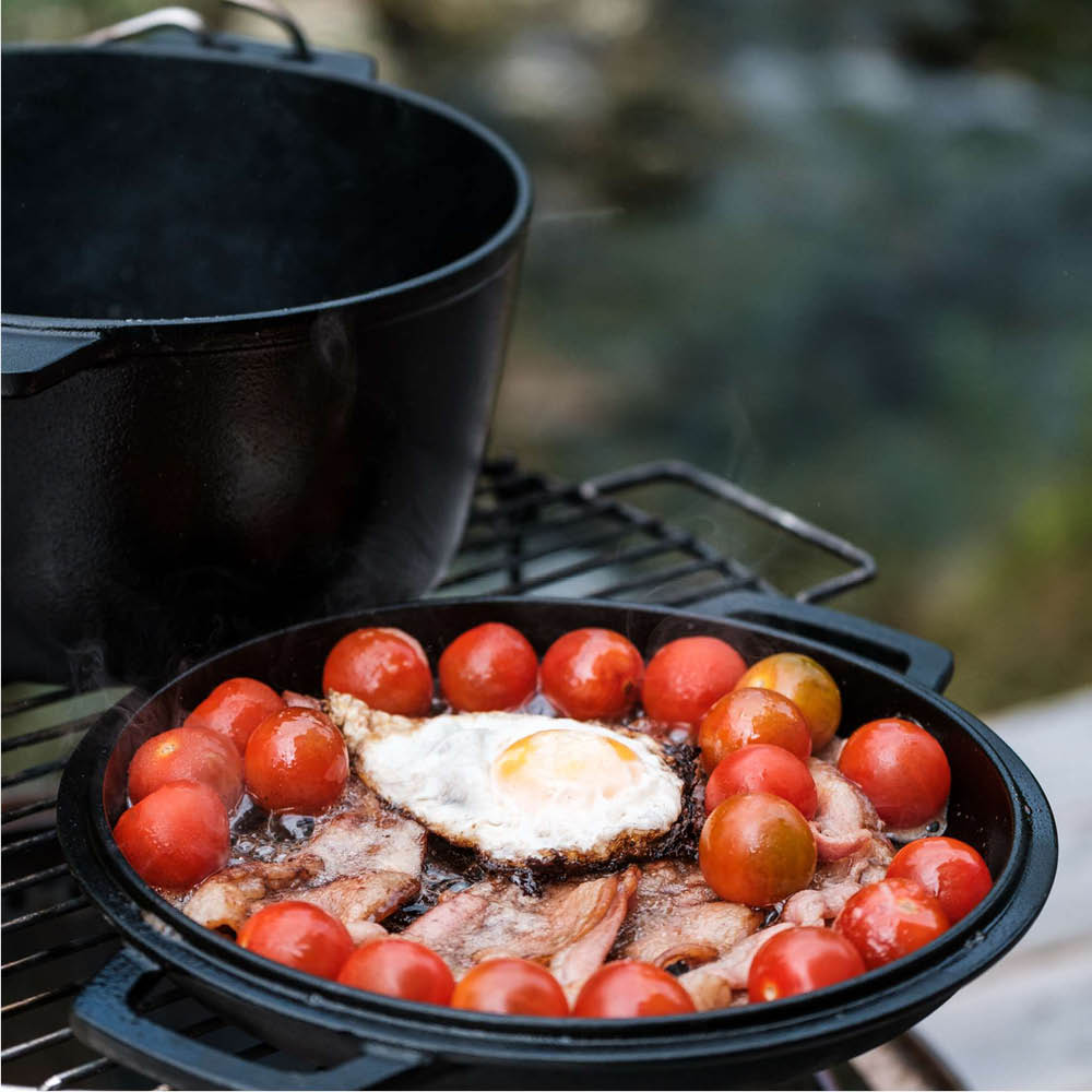 Espegard Grytesett til bål 3 deler støpejern