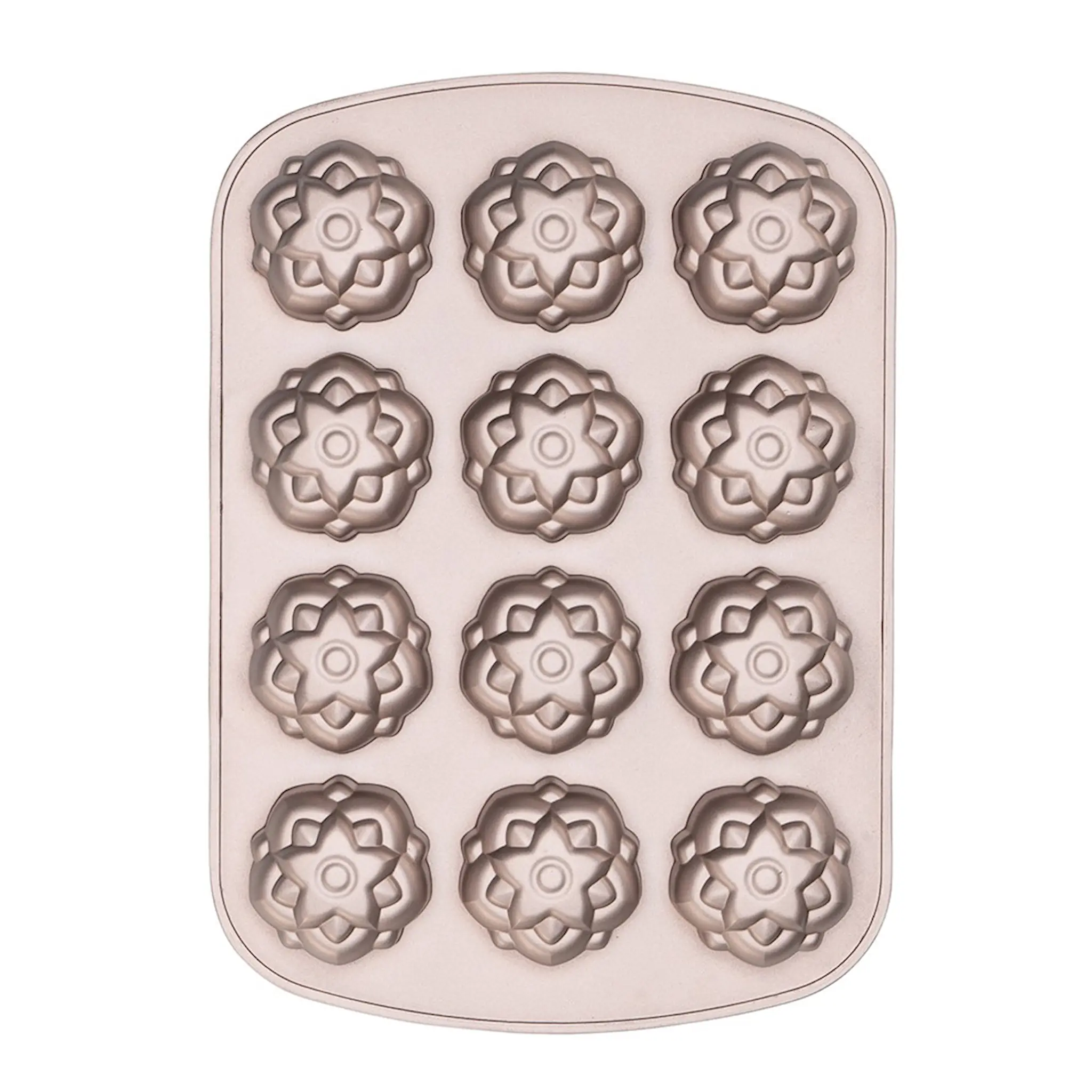 Heirol Premium muffinsform för 12 muffins stardust roséguld