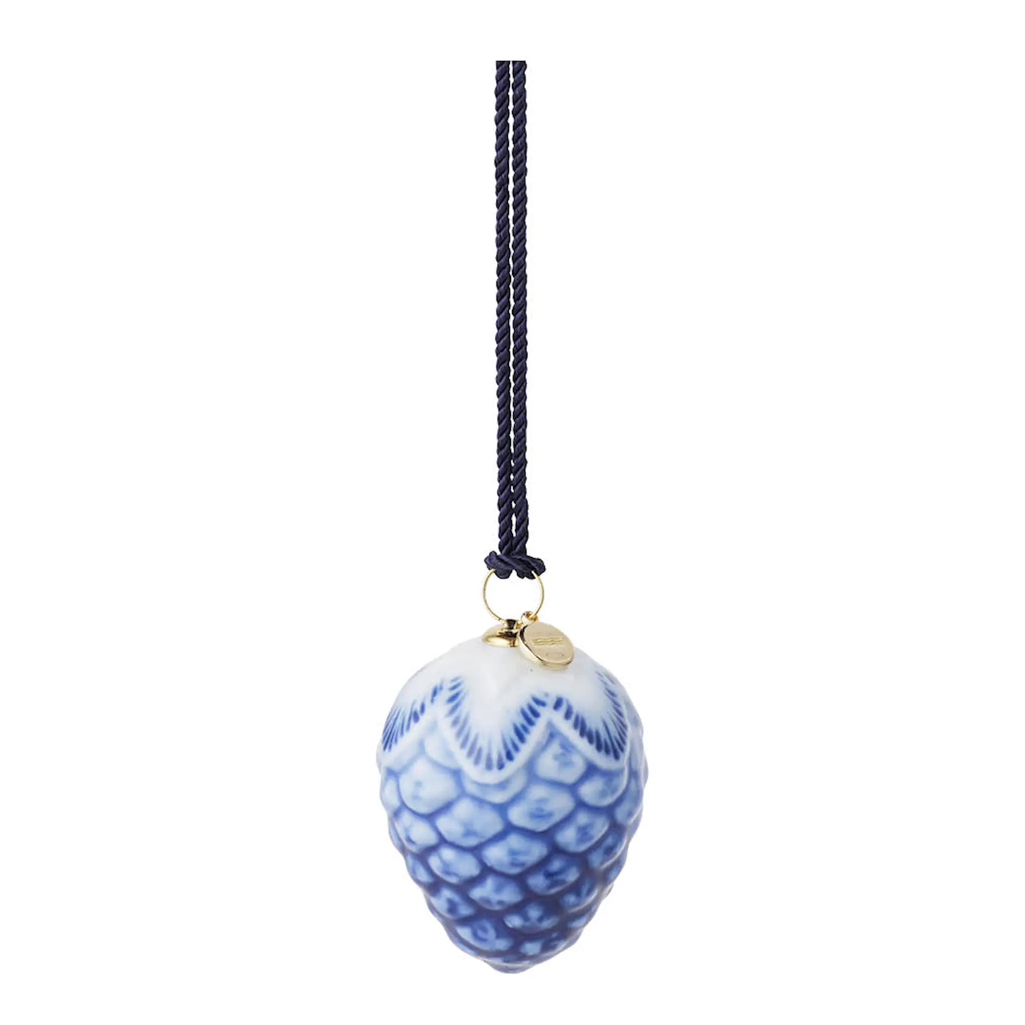 Royal Copenhagen Juleornament kongle 5,5 cm blå