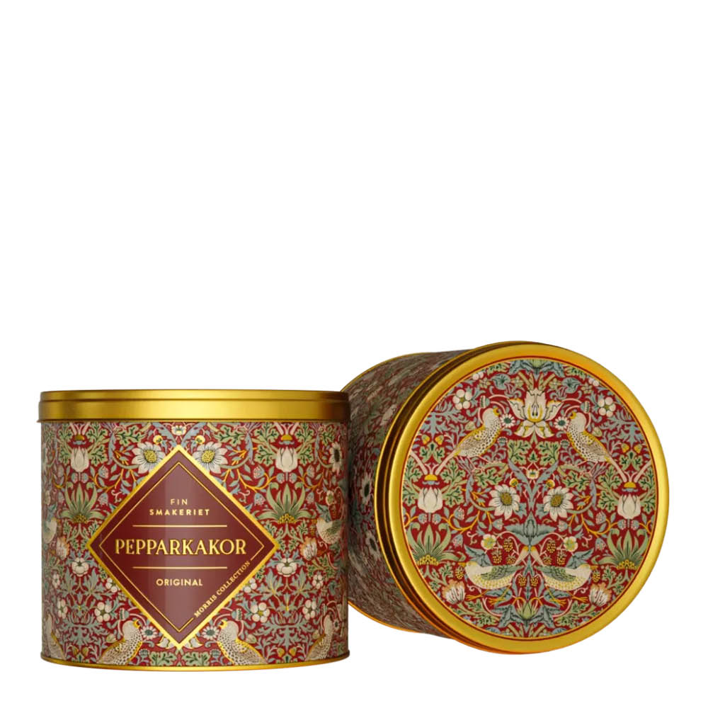 Finsmakeriet Morris pepparkakor stor burk 430 g vinröd