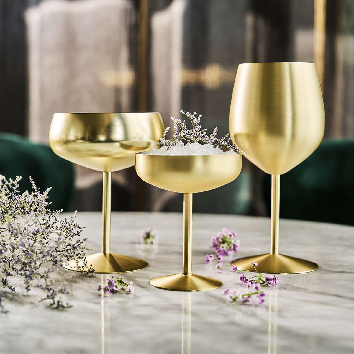 Modern House Sontell Gold champagneglas 45 cl stål/guld