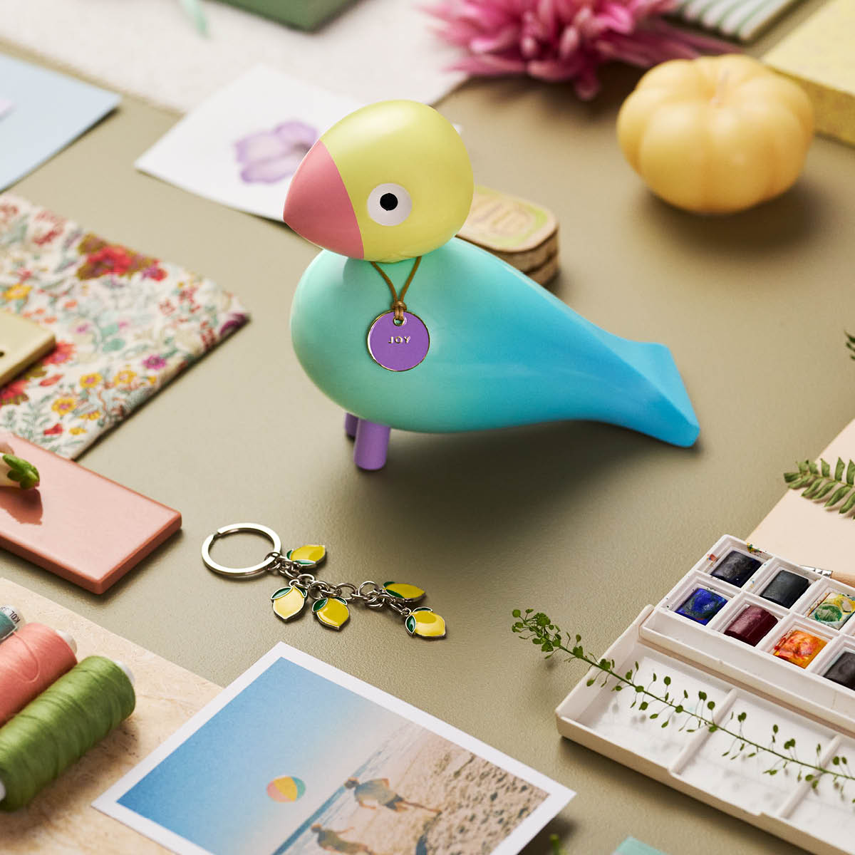 Kay Bojesen Denmark Story Bird sångfågel Joy 15,5 cm aqua