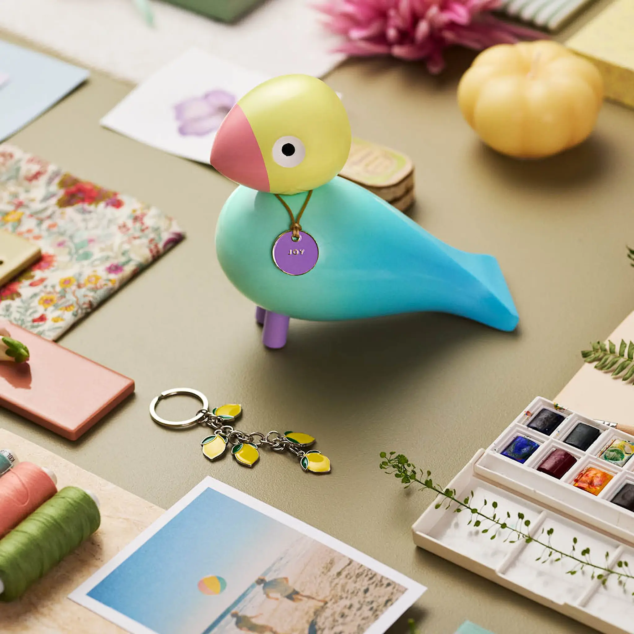 Kay Bojesen Denmark Story Bird sångfågel Joy 15,5 cm aqua