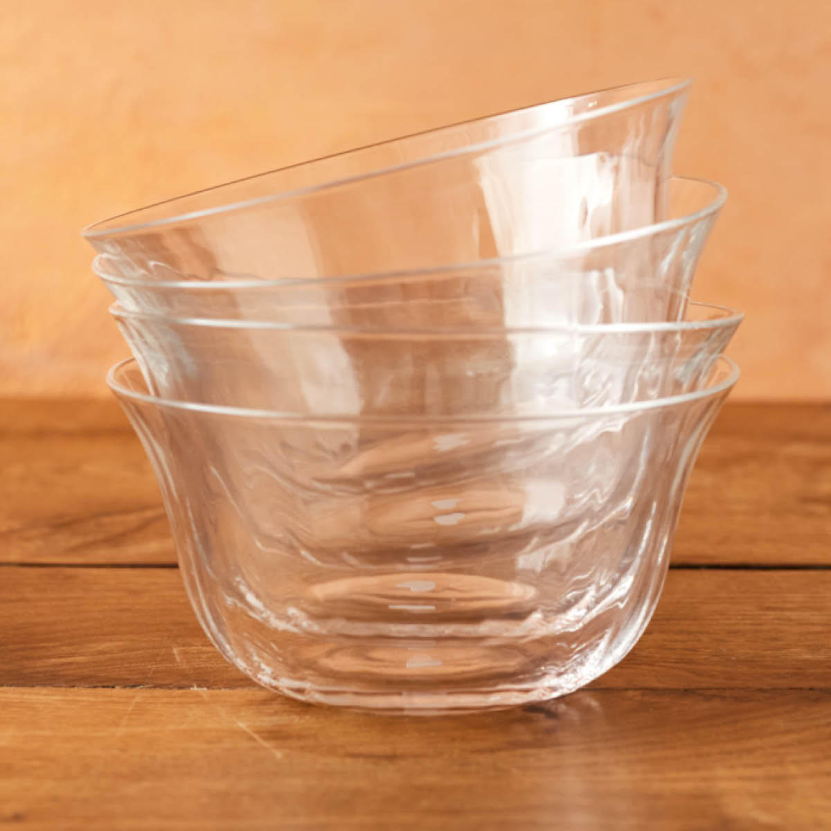 Jamie Oliver Big Love dessertskåler i glass 14 cm 4 stk riflet klare