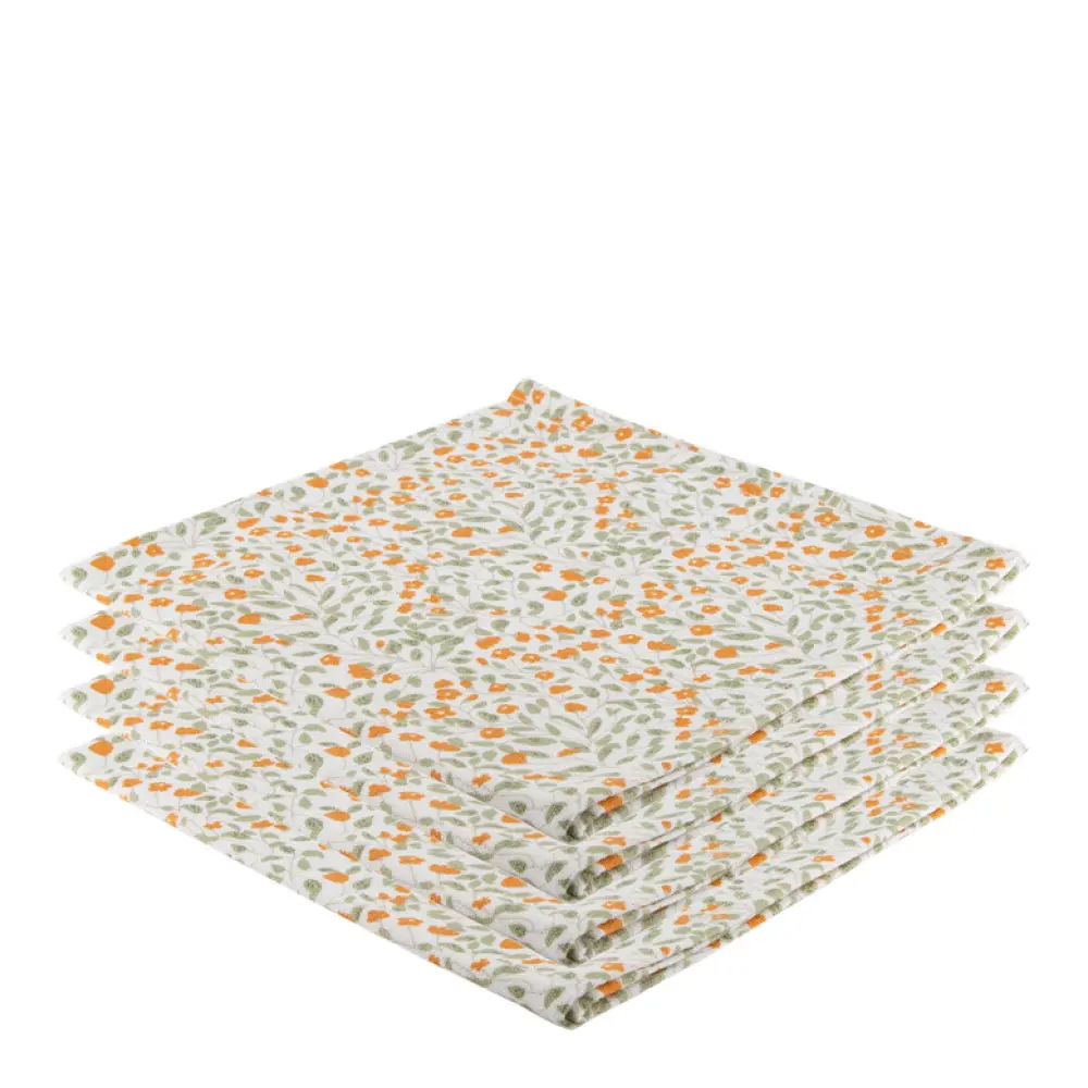 Palma Servetti 45x45 cm 4 kpl Vihreä/Oranssi