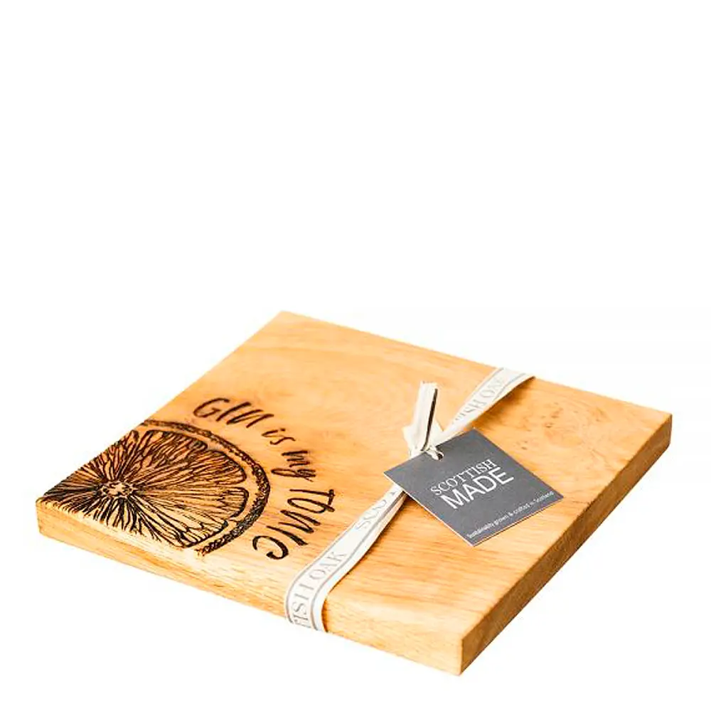 Puinen Leikkuulauta Gin Is My Tonic 21x19 cm