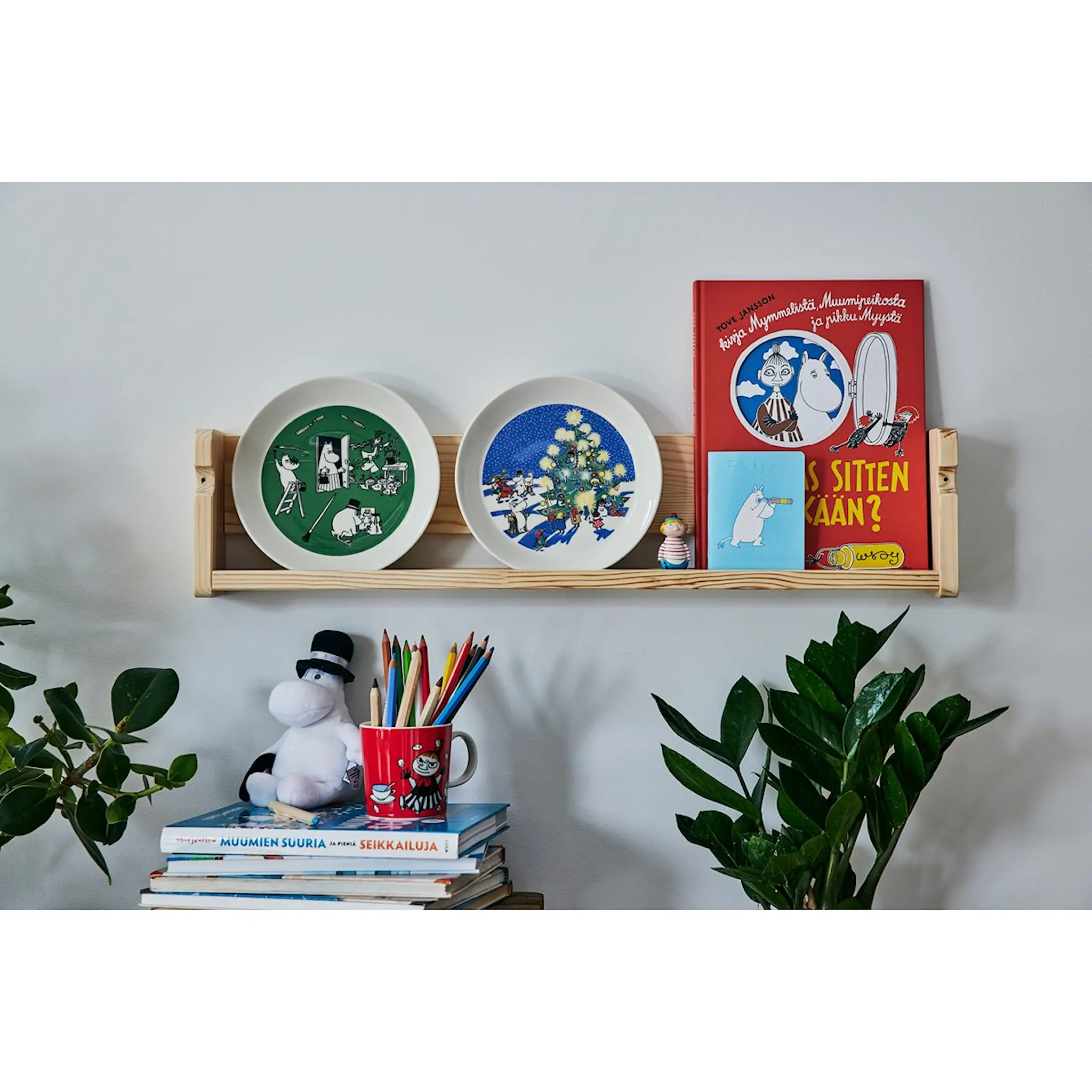 Moomin Arabia Mumintallrik 19 cm 2-pack Teckning & Jul
