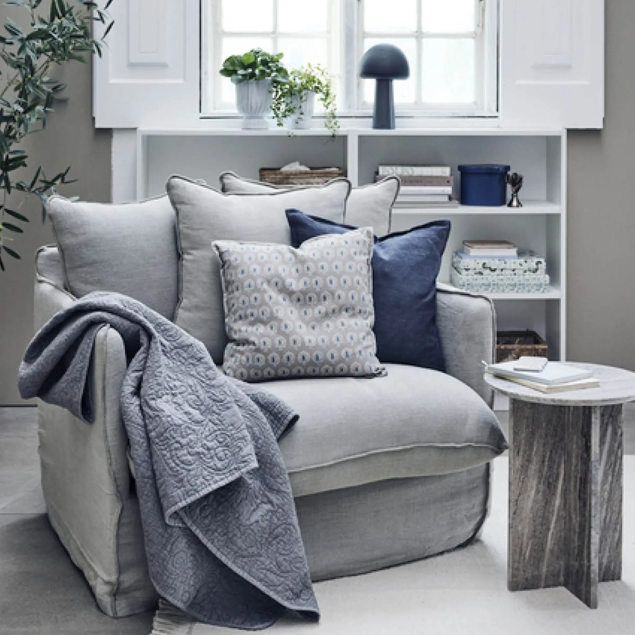 Lene Bjerre Isabelle pläd 170x130 cm grå