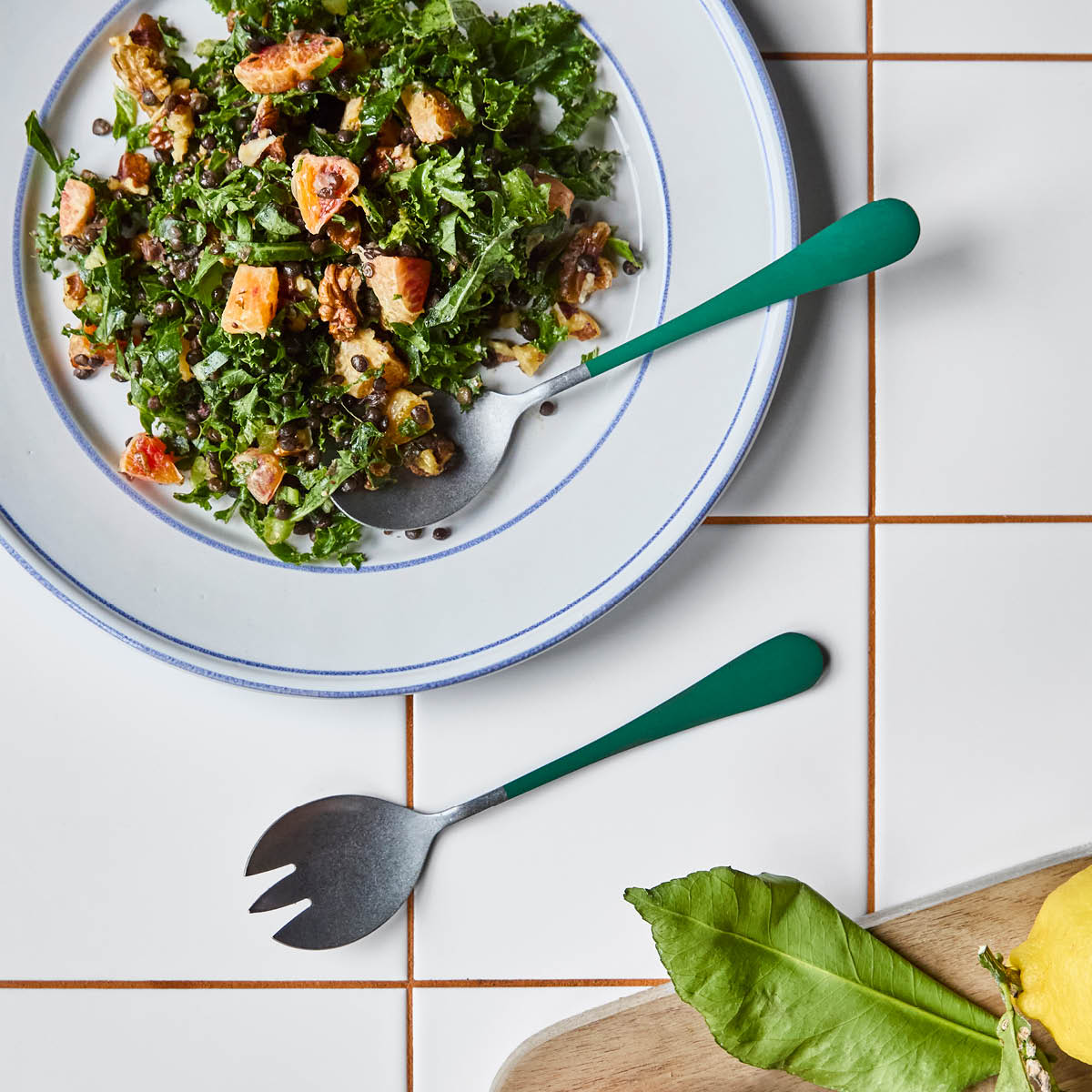 Nicolas Vahé Salladsbestick 20 cm grön