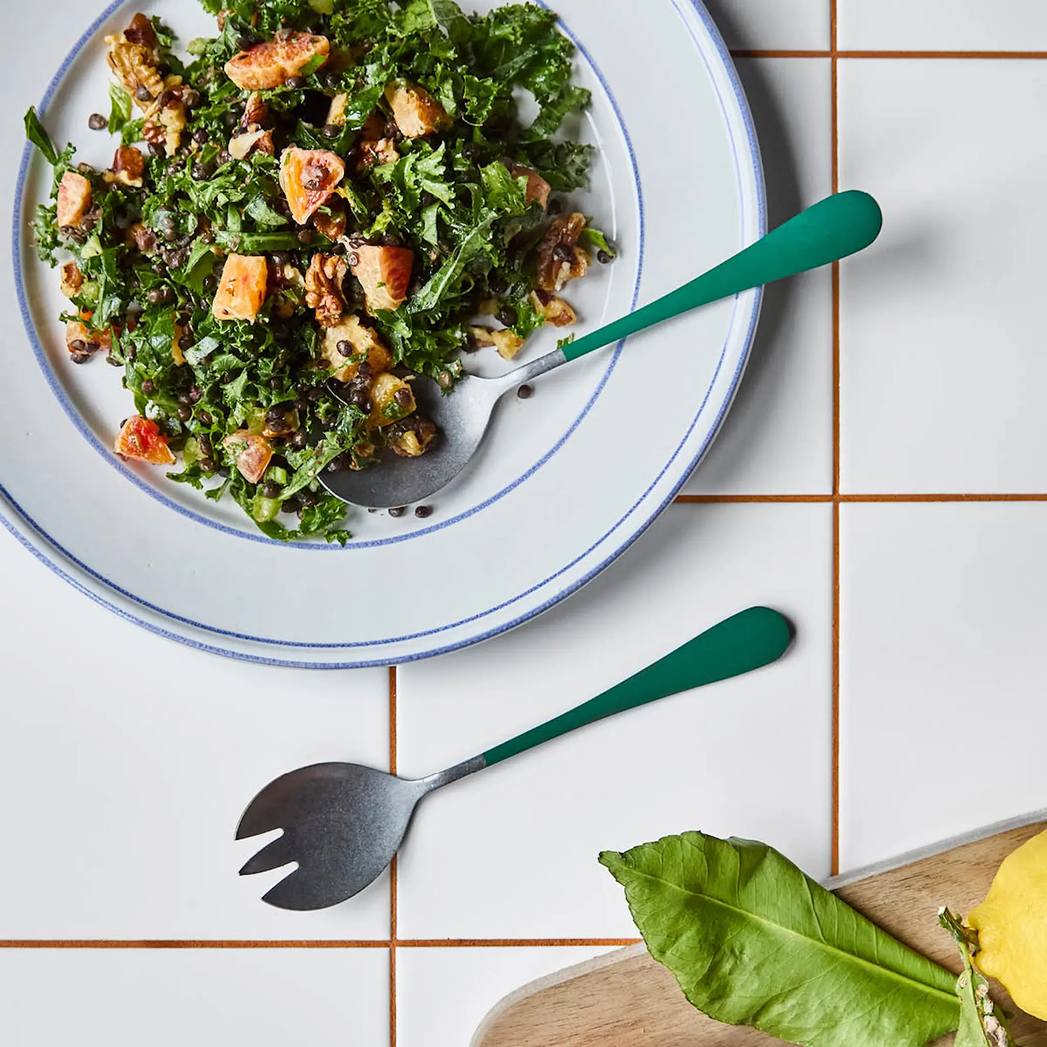 Nicolas Vahé Salladsbestick 20 cm grön