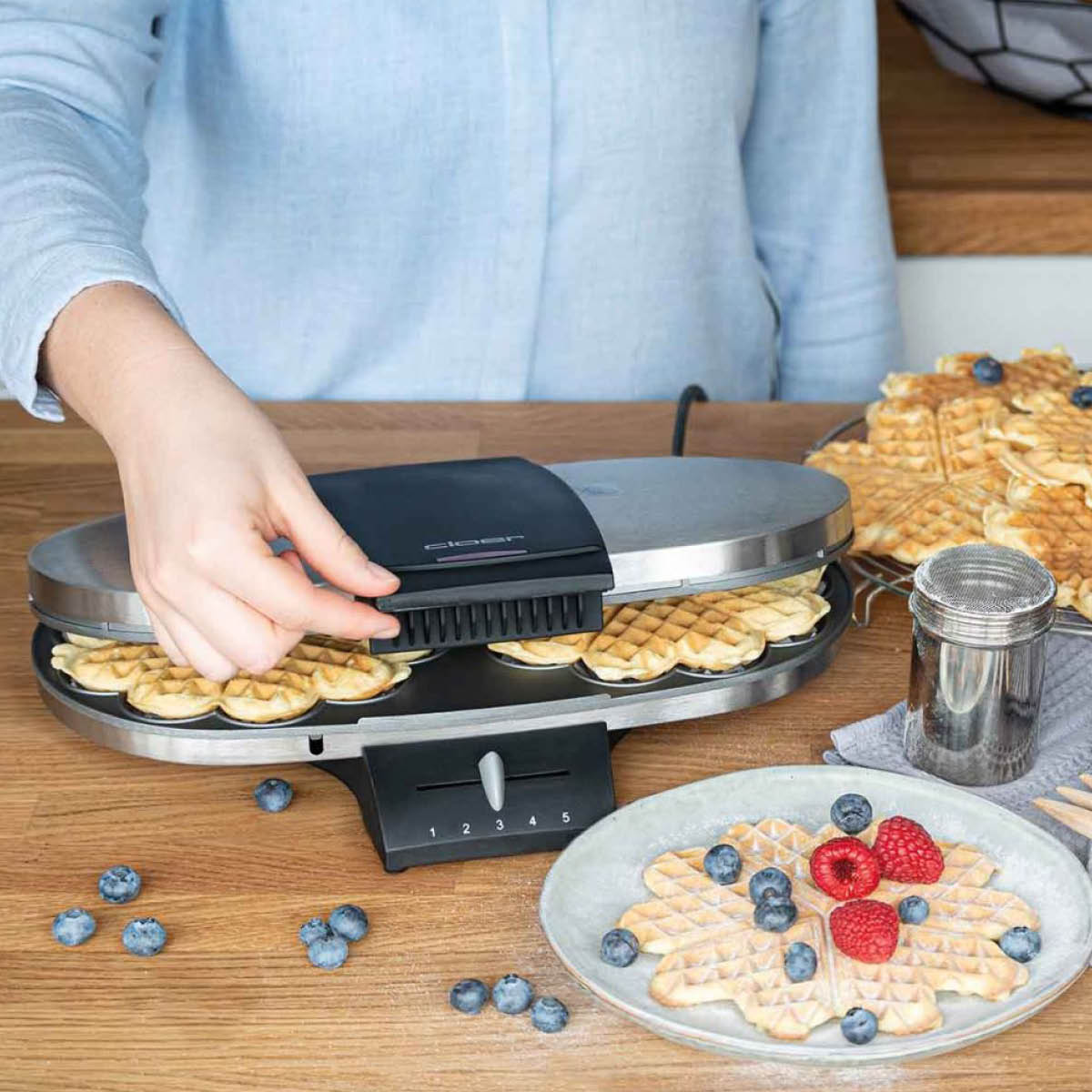 Cloer Våffeljärn dubbel CL1329 Rostfri