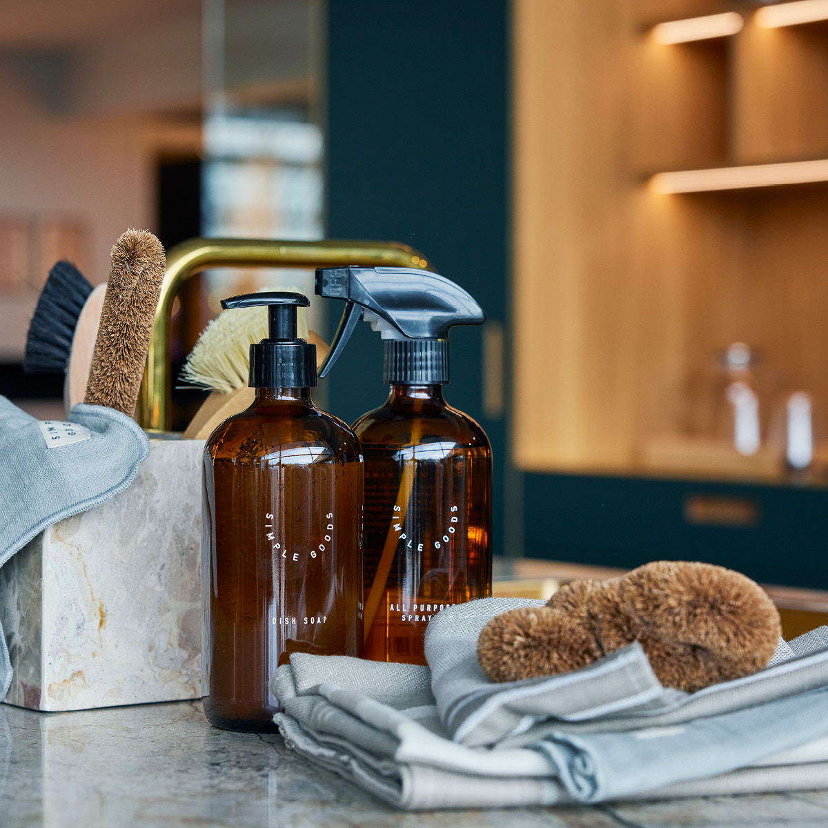 Simple Goods Coco flaskrengörare medium brun