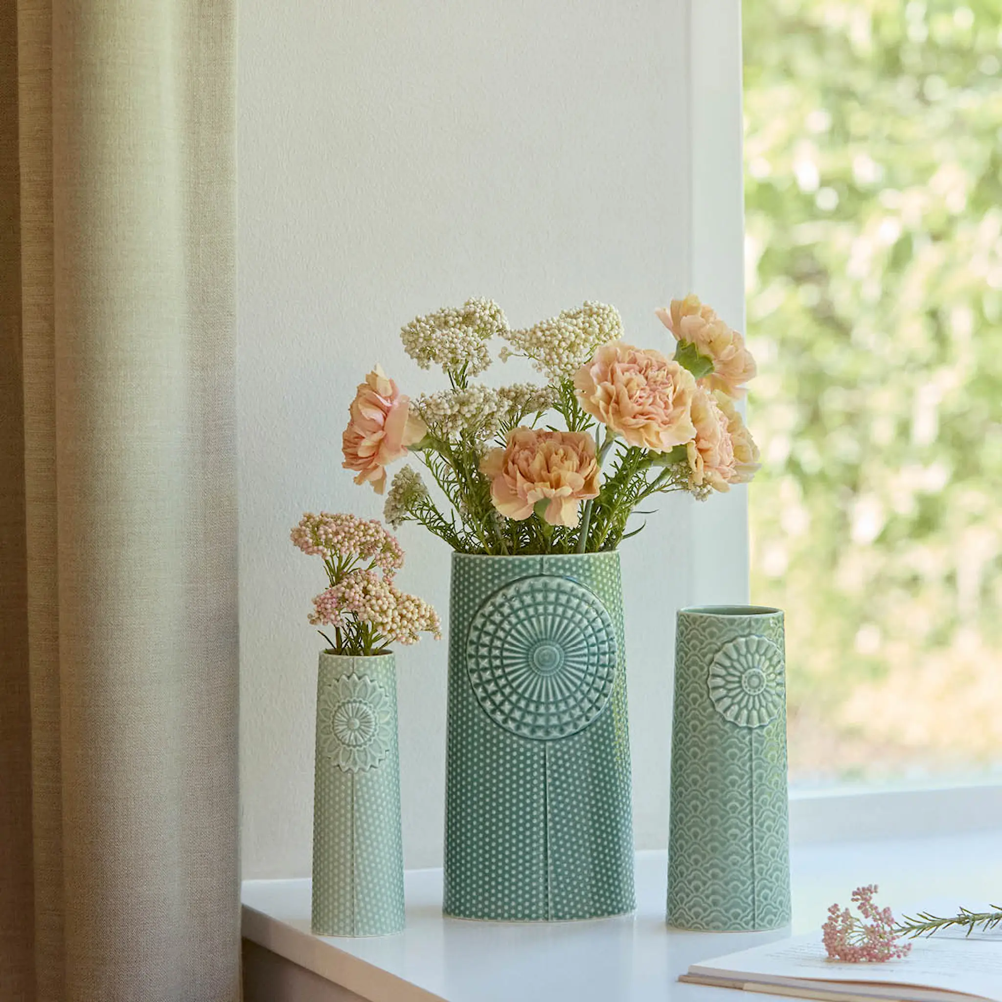 Dottir Pipanella Dot vas oval stor 22,5 cm spruce green