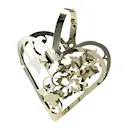 Istind ornament hjärta 11 cm guld