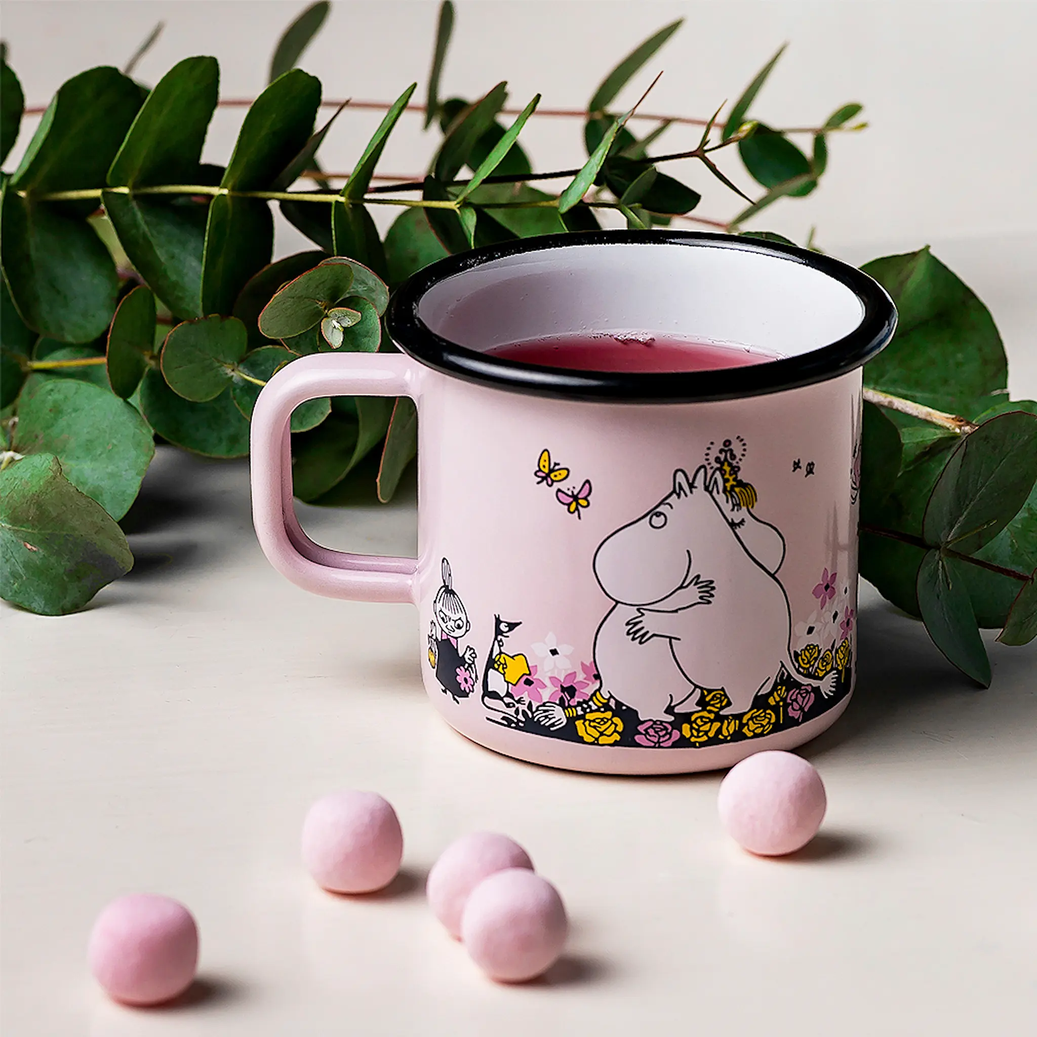 Muurla Mumin Emaljmugg Krama Mig 37 cl Rosa