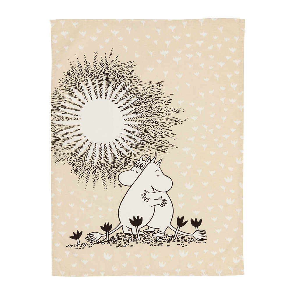 Moomin Arabia Mumin kökshandduk 50x70 cm Kärlek beige