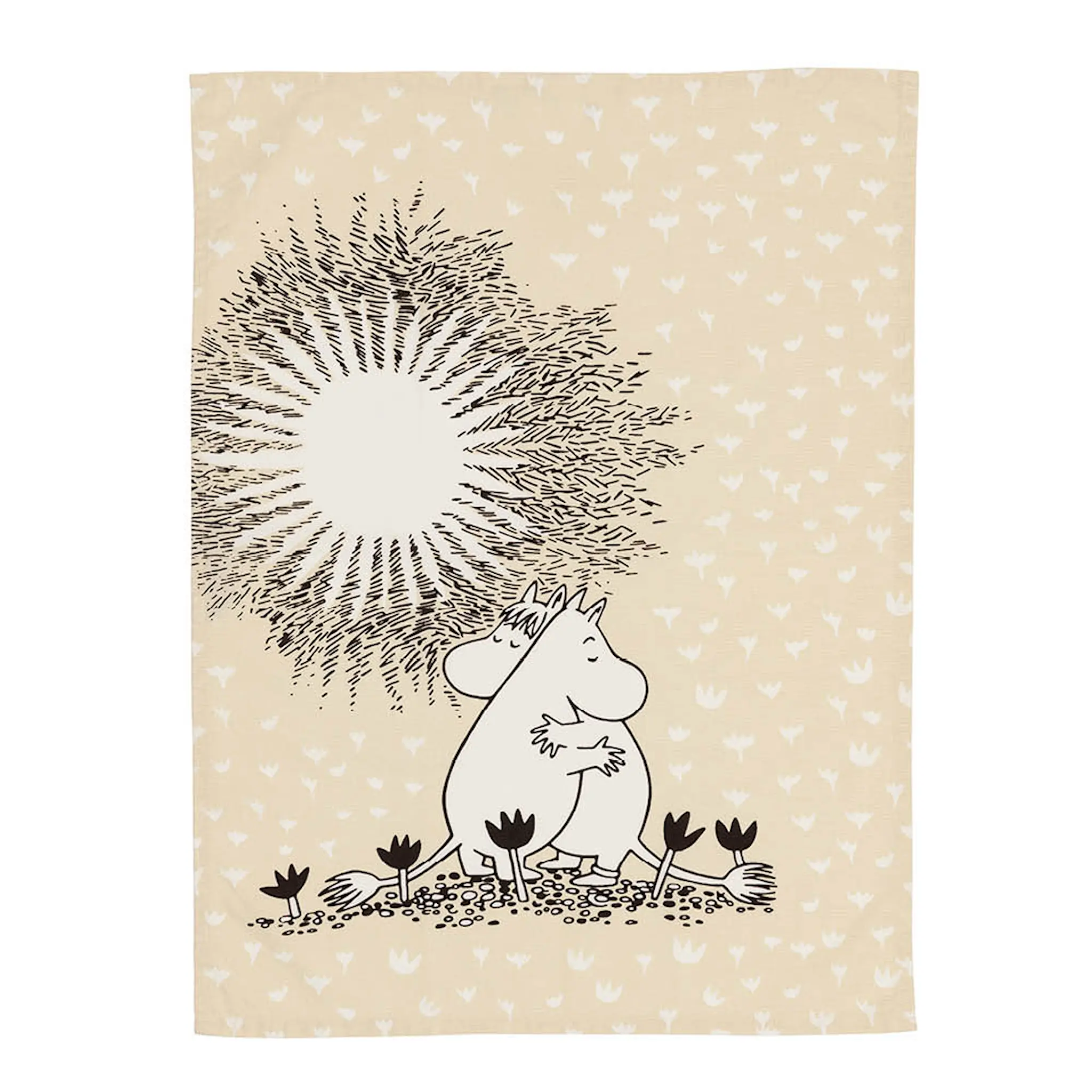 Moomin Arabia Mumin kökshandduk 50x70 cm Kärlek beige