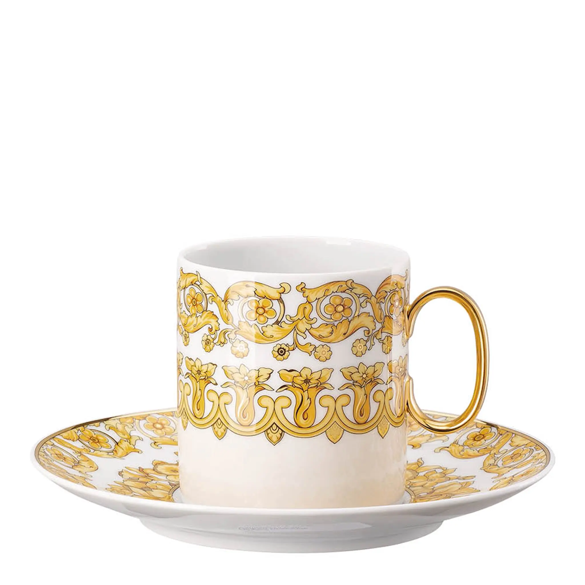 Versace Medusa Rhapsody kahvikuppi ja lautanen 23 cl kulta
