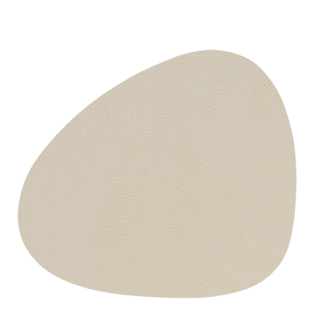 LIND DNA Leather Serene Curve Glasunderlägg 11x13 cm Cream