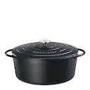 Provence gjutjärnsgryta oval 31 cm 6 L svart