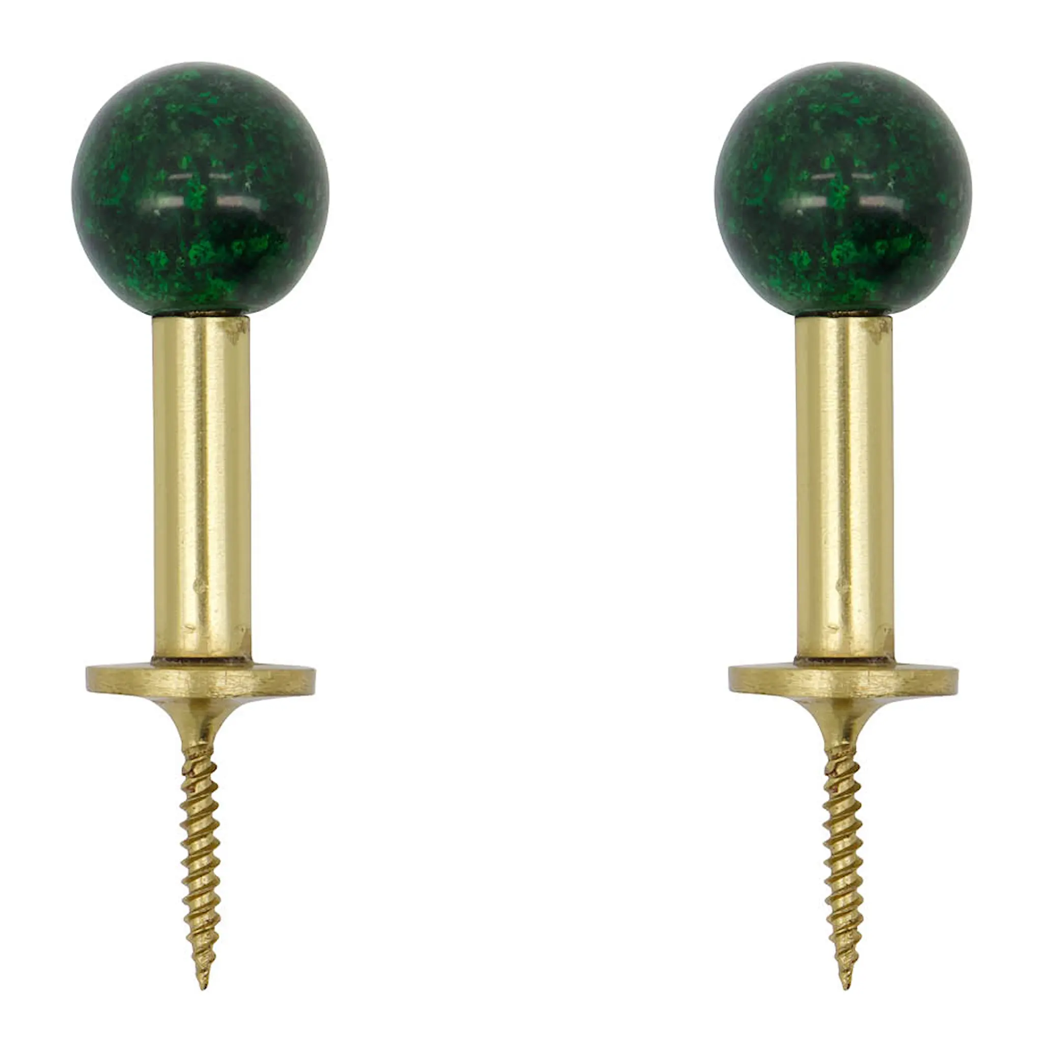 House Doctor Ball väggkrok 5x2 cm 2-pack mässing/grön