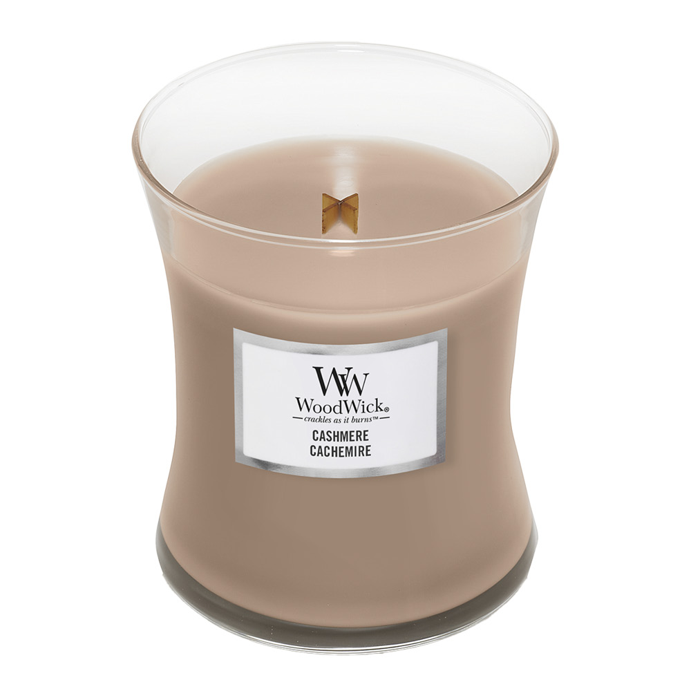 WoodWick Hourglass doftljus medium cashmere