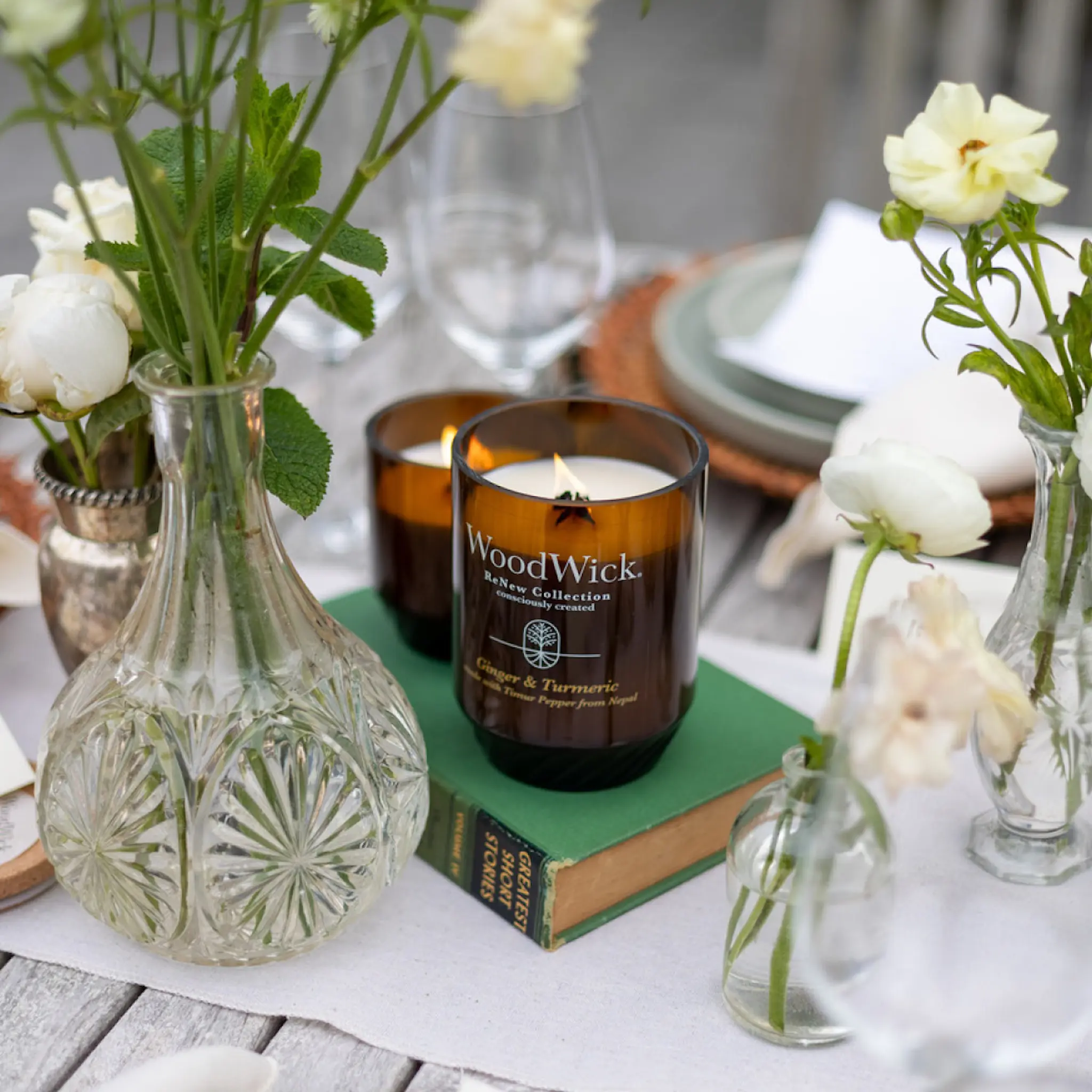 WoodWick Renew doftljus medium ginger & tumeric
