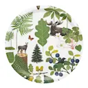 Skogsliv bricka rund 31 cm grön