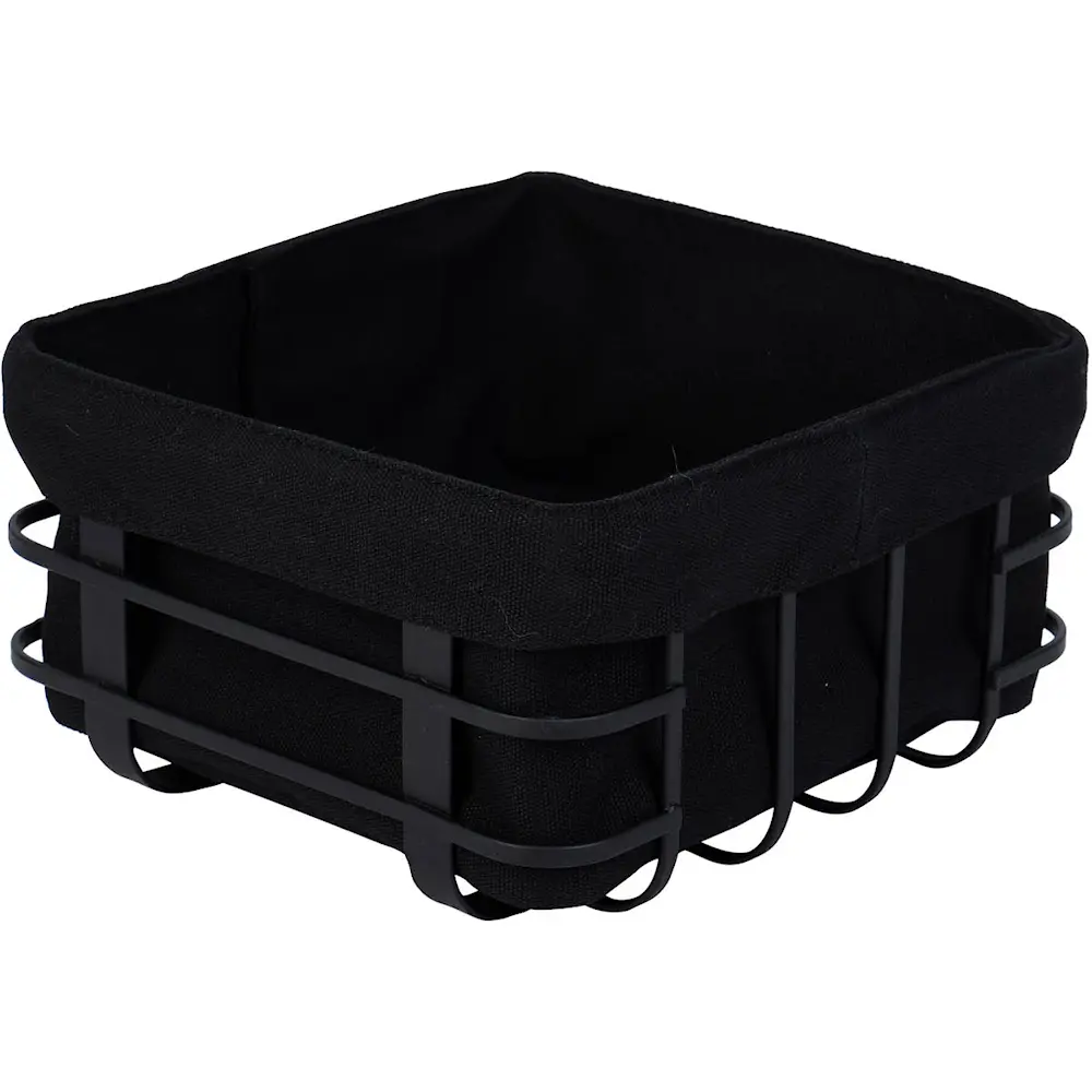 Lundi brødkurv 19x19 cm svart