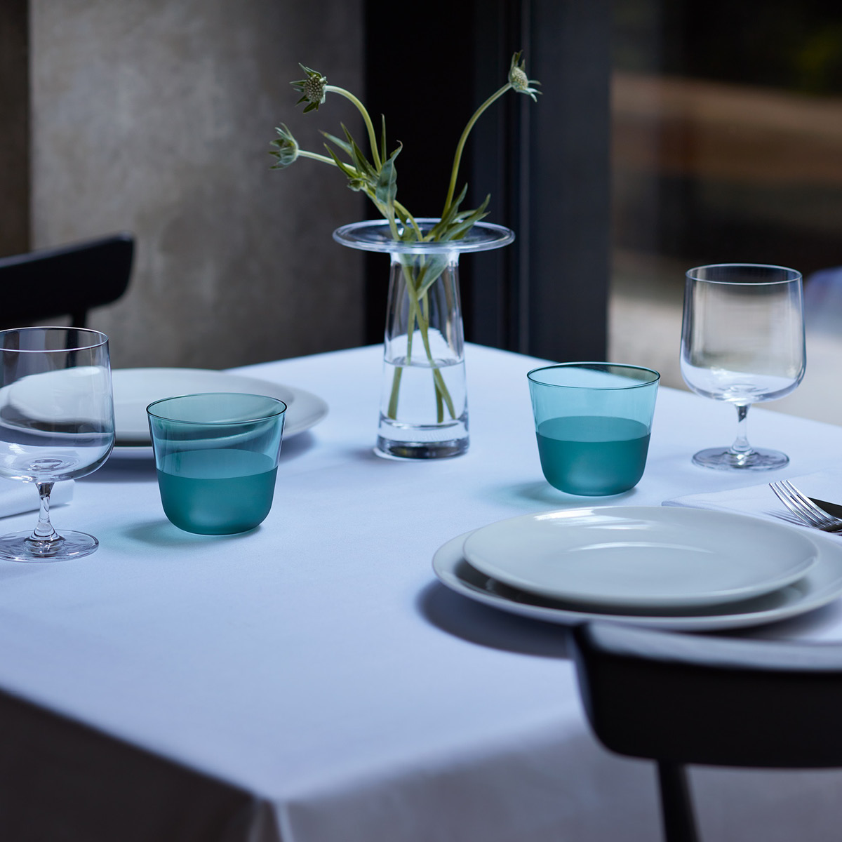 LSA International Arc vattenglas 26 cl 2-pack contrast sky