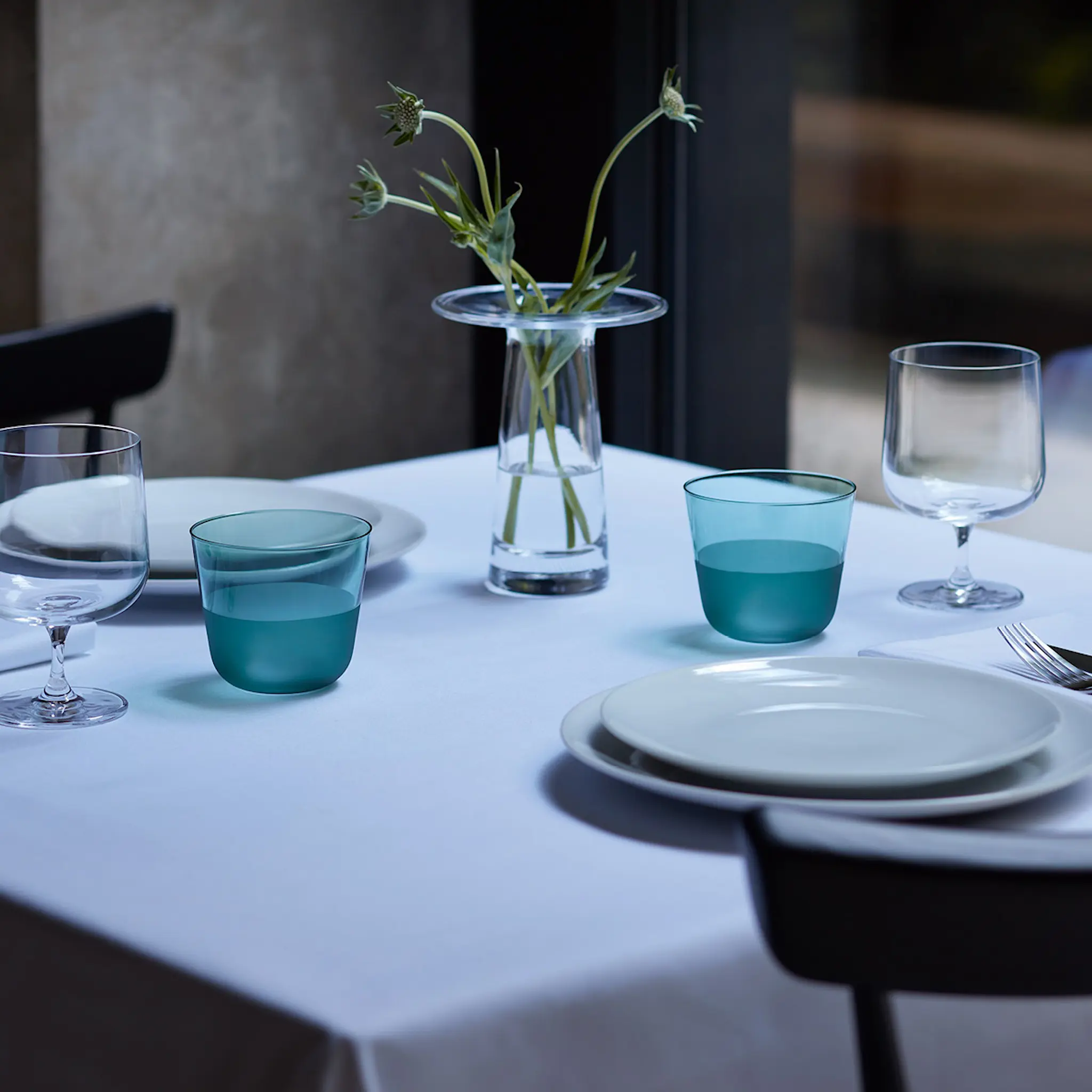 LSA International Arc vattenglas 26 cl 2-pack contrast sky