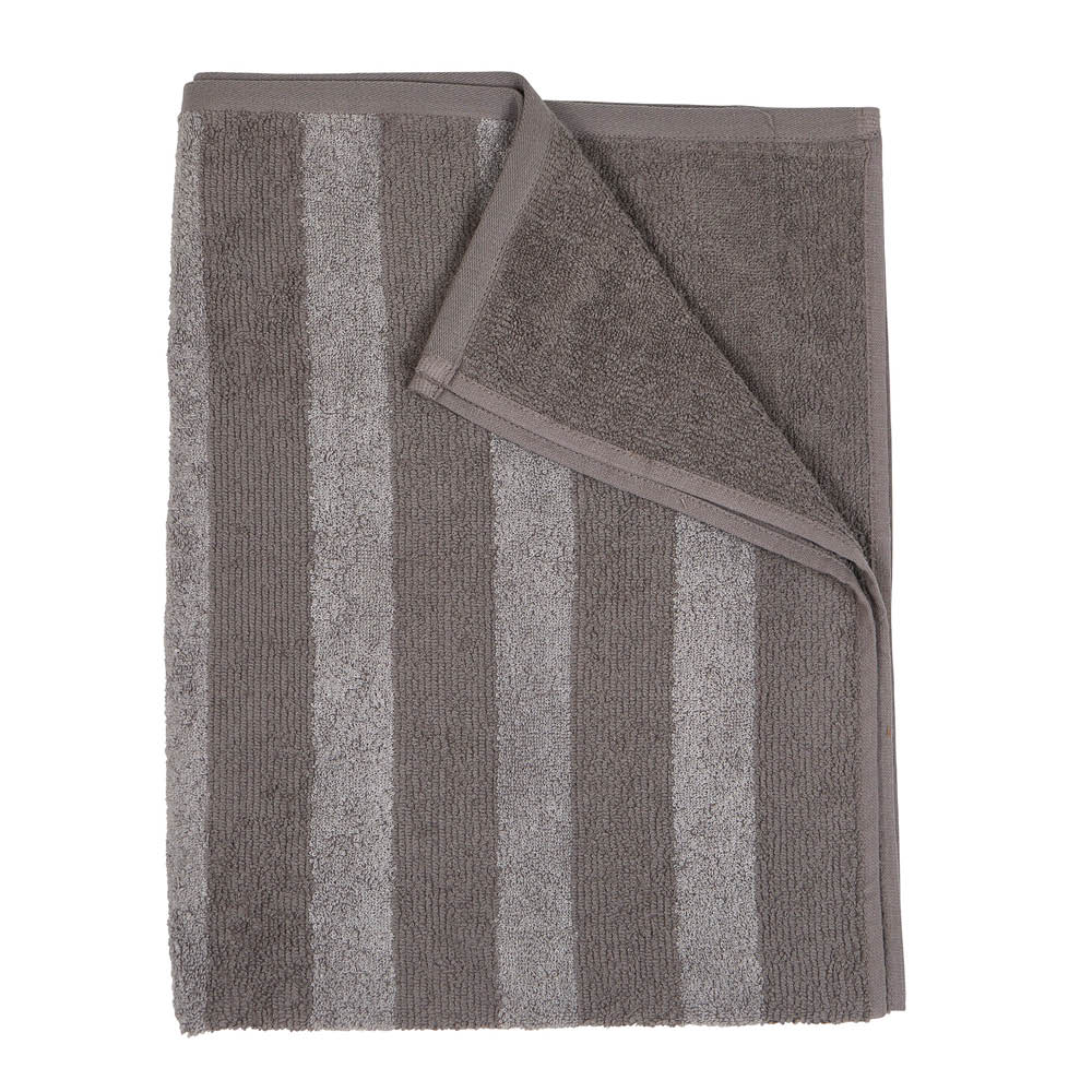 Fondaco Stripe handduk 50x70 cm grå