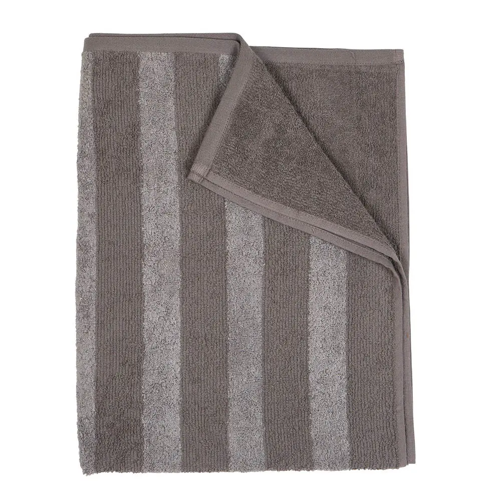 Stripe håndkle 50x70 cm grå