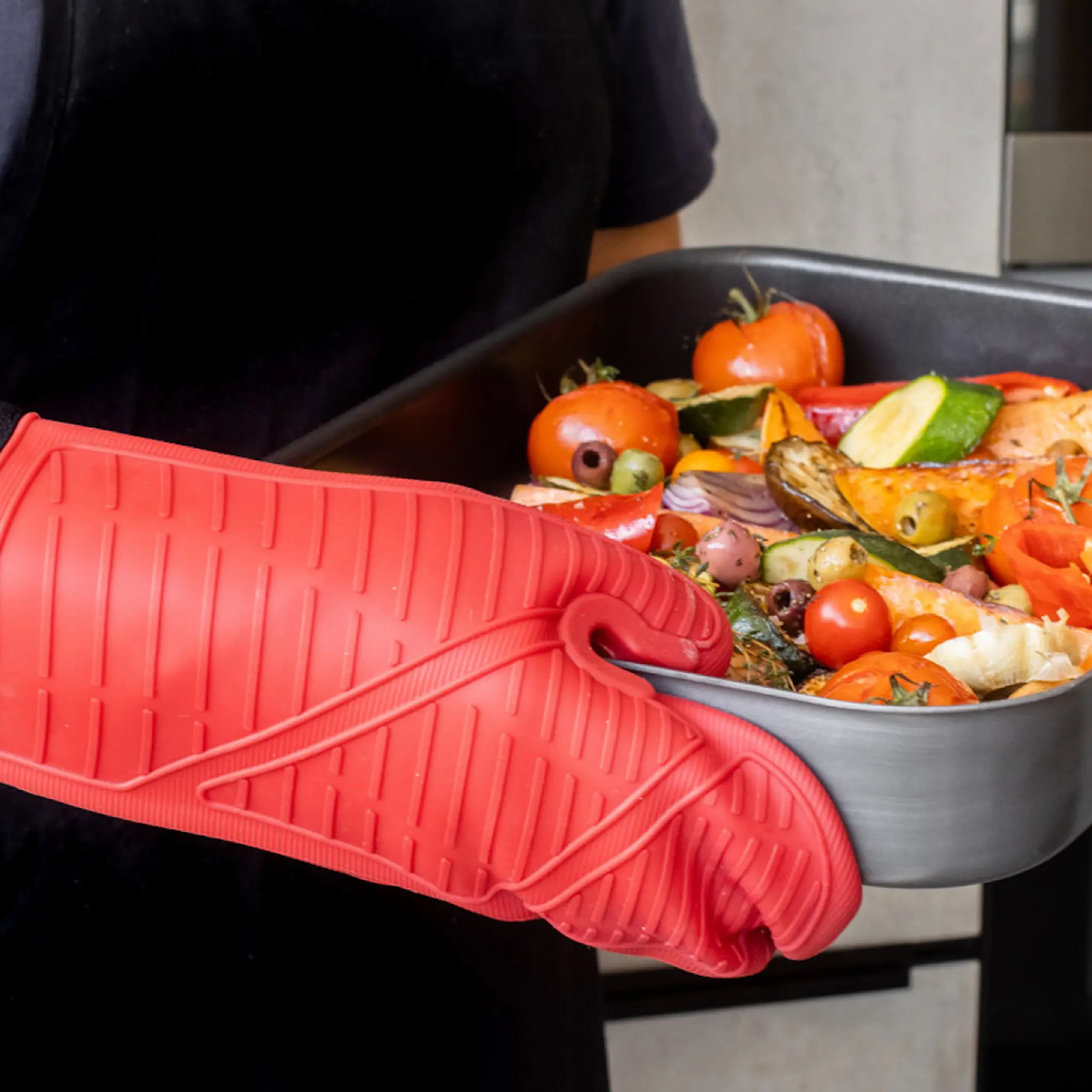 MasterClass Grytvante silikon 37 cm röd