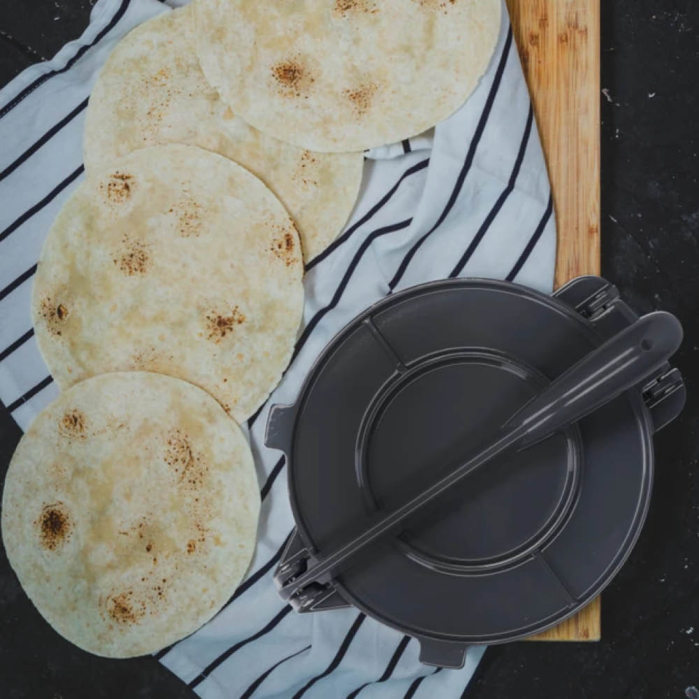 Kitchen Craft World of flavours Tortillaprässi harmaa