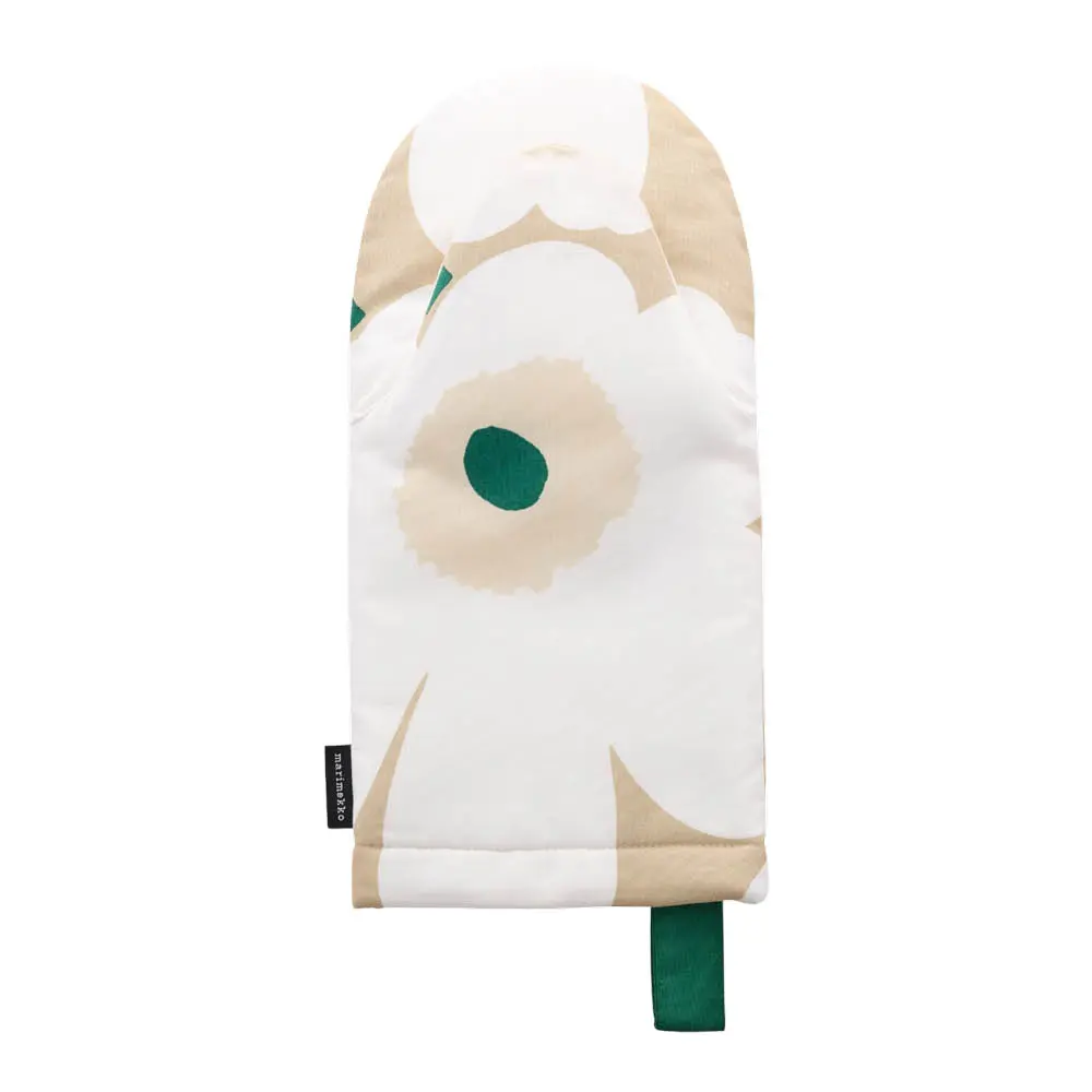 Pieni Unikko uunikinnas 32 cm hiekka/valkoinen/smaragdinvihreä