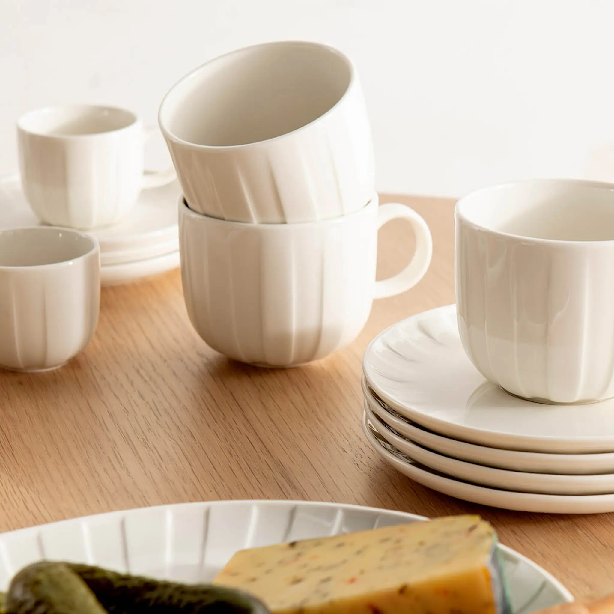 Stiernholm Senja kopp med fat 29 cl vit