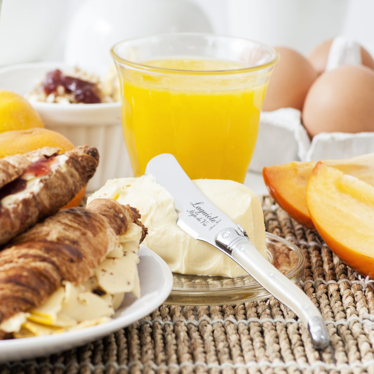 Laguiole Style de Vie Smörkniv 4-pack pearl