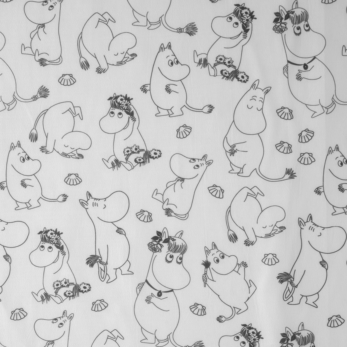 Dsignhouse x Moomin Mumin duschdraperi 180x200 cm vit