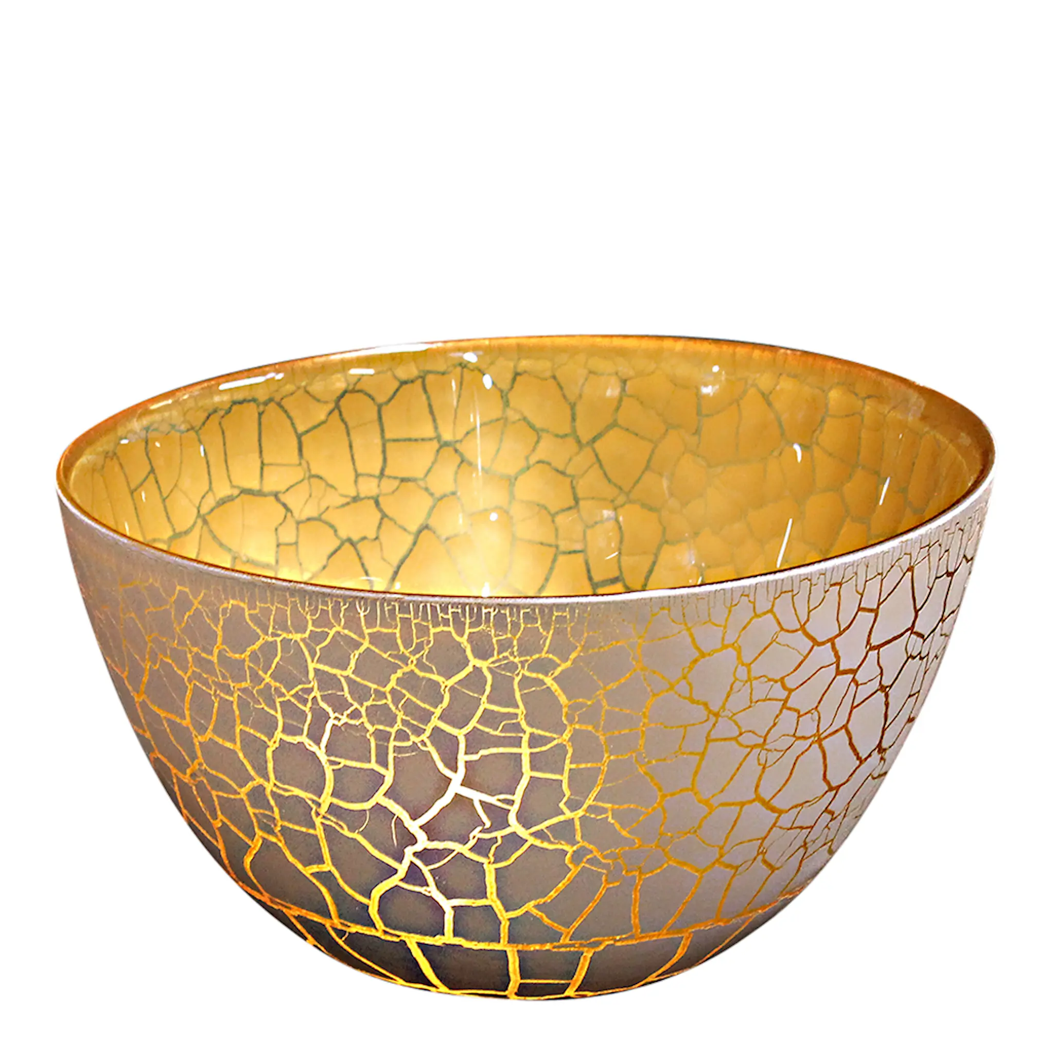 Nybro Crystal Croco Skål 21 cm Vit/Guld