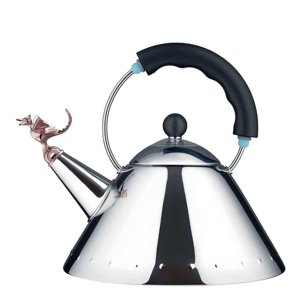 Alessi Tea Rex Vattenkokare Rostfri/Svart
